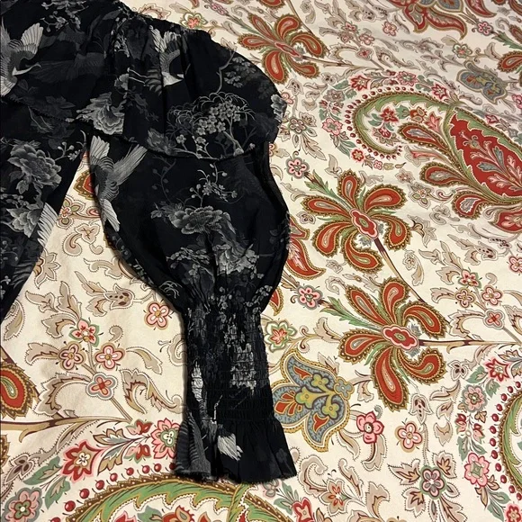 🆕 ALL SAINTS Liza Peggy Top Off The Shoulder Blouse - Picture 7 of 12